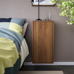 Шкафчик навесной Ikea Eket полка/дверца 35x35x70 (Коричневый/Имитация Ореха)