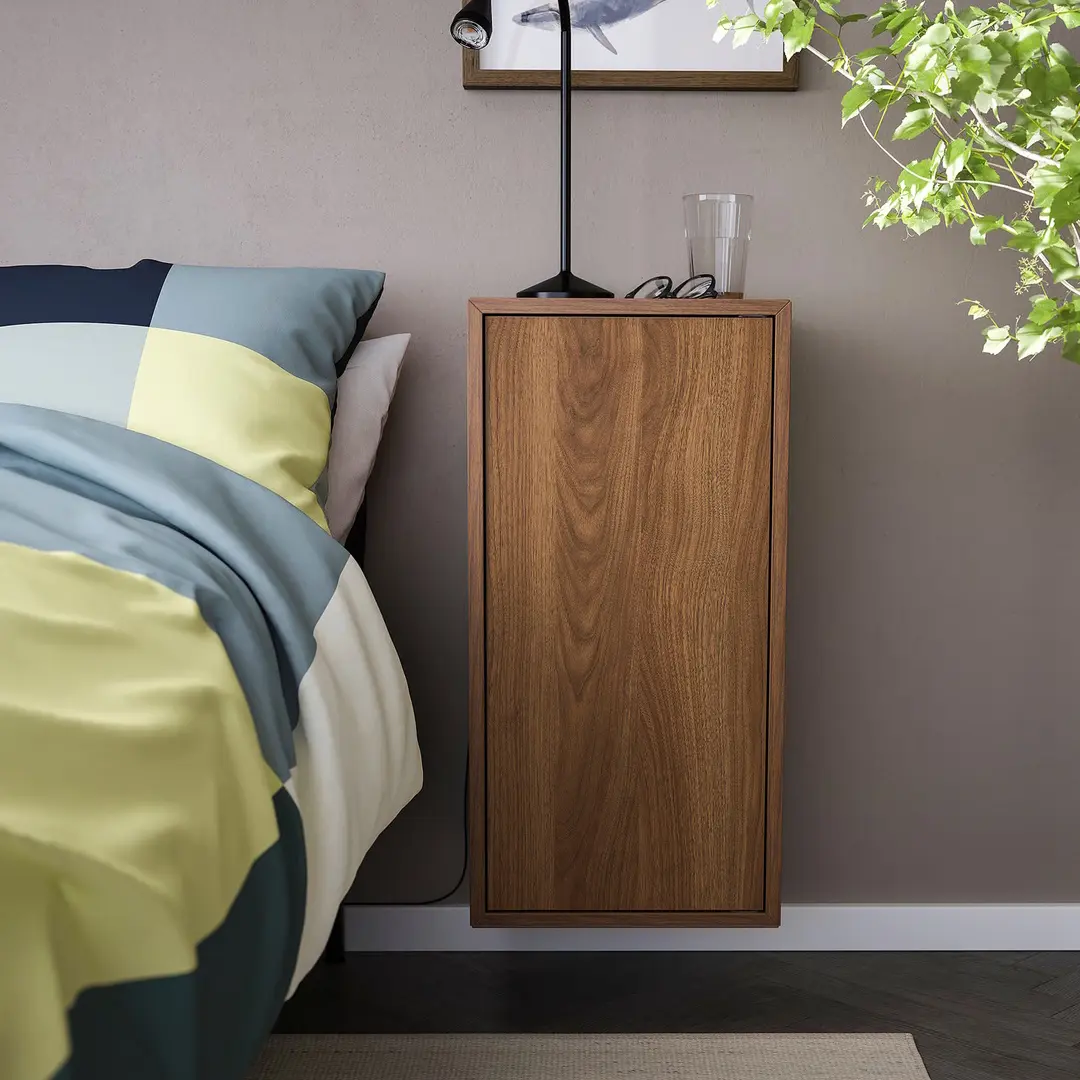 Шкафчик навесной Ikea Eket полка/дверца 35x35x70 (Коричневый/Имитация Ореха)
