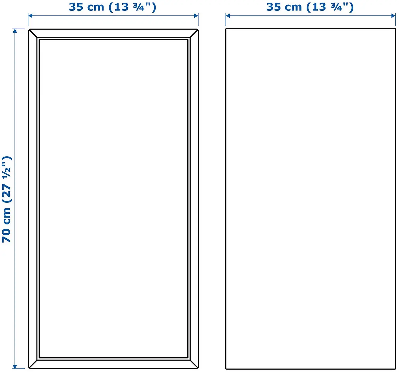 Шкафчик навесной Ikea Eket полка/дверца 35x35x70 (Темно-серый) - 6