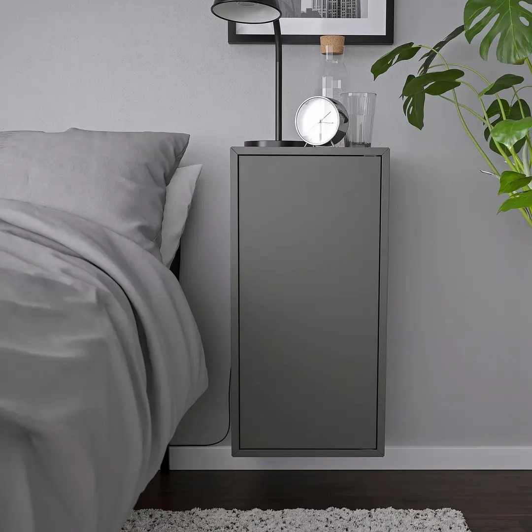 Шкафчик навесной Ikea Eket полка/дверца 35x35x70 (Темно-серый)