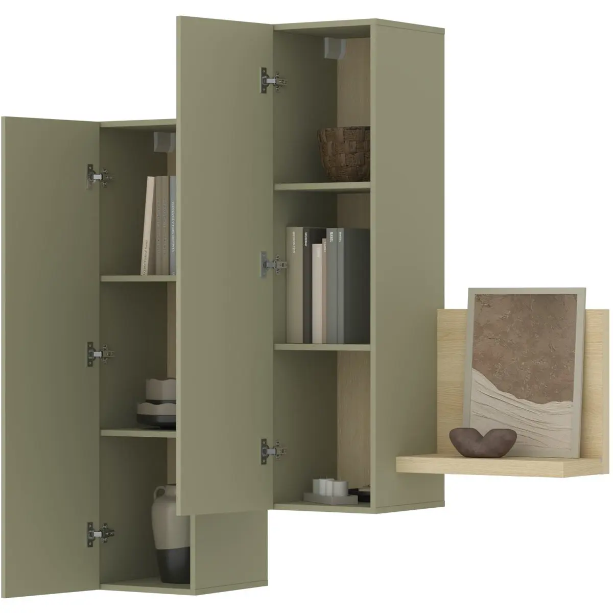 Настенный шкафчик Helvetia Bota 24LEFG04 (Lindberg Oak/Eucalyptus) - 5