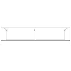Dulap suspendat Yasen Bodena (Nymphaea Alba/Oxid Light/Black) Thumb