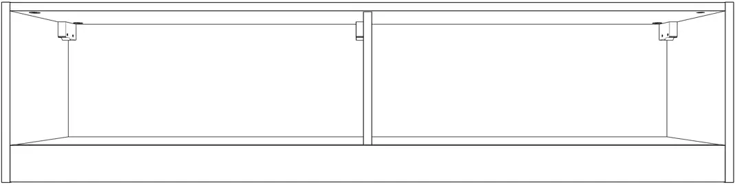 Dulap suspendat Yasen Bodena (Nymphaea Alba/Oxid Light/Black)