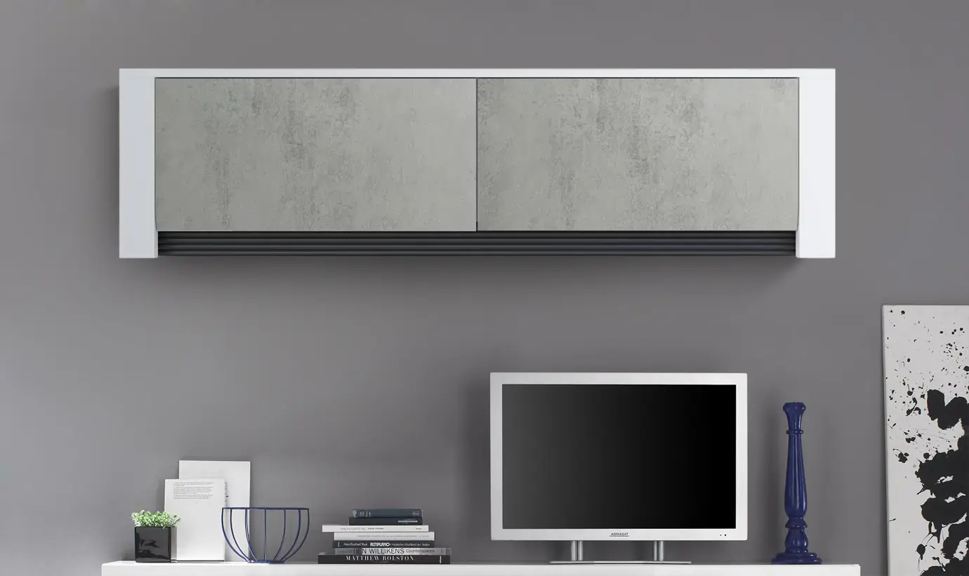 Dulap suspendat Yasen Bodena (Nymphaea Alba/Oxid Light/Black)