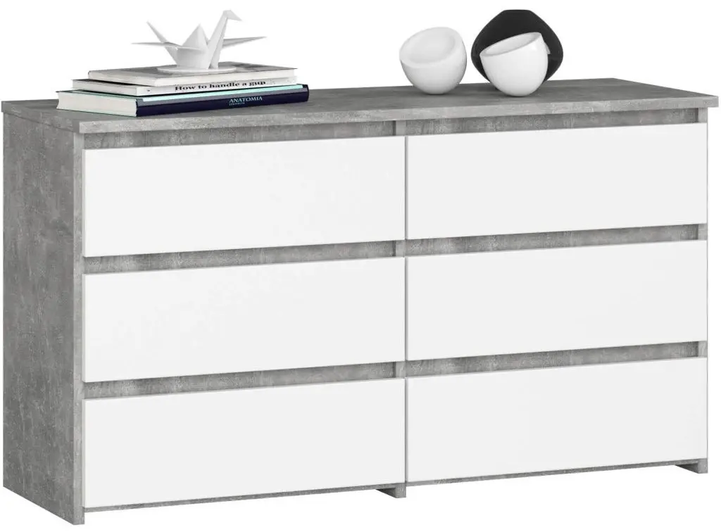 Comoda Akord CL 100 6S (Concrete/White)