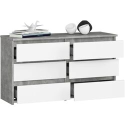 Comoda Akord CL 100 6S (Concrete/White) Thumb