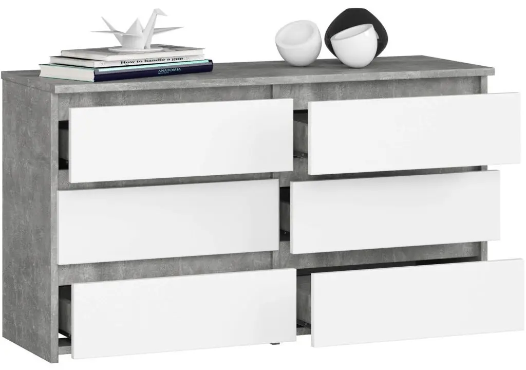 Comoda Akord CL 100 6S (Concrete/White)