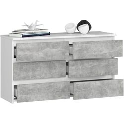 Comoda Akord CL 100 6S (White/Concrete) Thumb