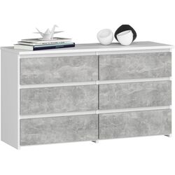 Comoda Akord CL 100 6S (White/Concrete) Thumb