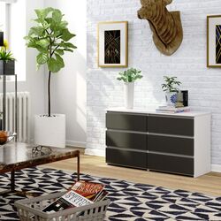 Comoda Akord CL 100 6S (White/Graphite-Grey)