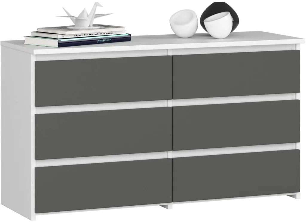Comoda Akord CL 100 6S (White/Graphite-Grey)