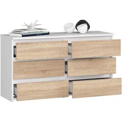 Comoda Akord CL 100 6S (White/Sonoma Oak) Thumb
