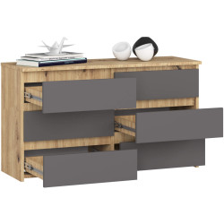 Comoda Akord CL100 6SZ (Artisan Oak/Graphite Grey) Thumb