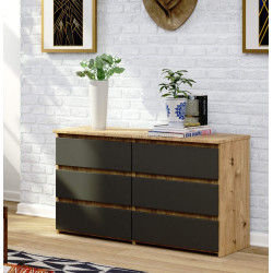 Comoda Akord CL100 6SZ (Artisan Oak/Graphite Grey)