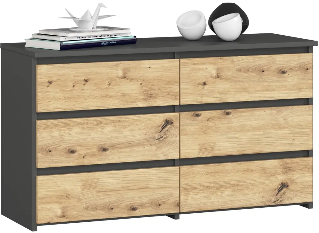 Comoda Akord CL100 6SZ (Graphite Grey/Artisan Oak)