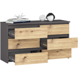 Comoda Akord CL100 6SZ (Graphite Grey/Artisan Oak) Thumb