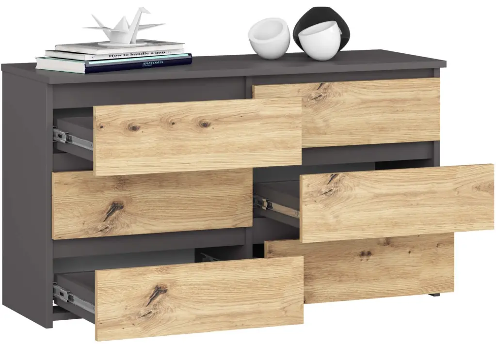 Comoda Akord CL100 6SZ (Graphite Grey/Artisan Oak)
