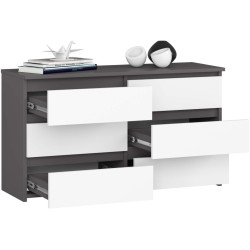 Comoda Akord CL100 6SZ (Graphite Grey/White) Thumb