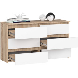 Comoda Akord CL100 6SZ (Sonoma Oak/White) Thumb