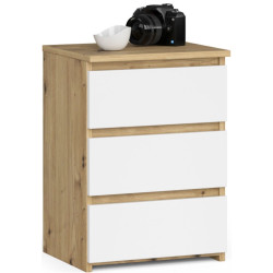 Comoda Akord CL3 40cm 3SZ (Artisan Oak/White) Thumb