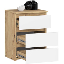 Comoda Akord CL3 40cm 3SZ (Artisan Oak/White) Thumb