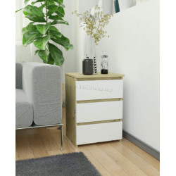 Comoda Akord CL3 40cm 3SZ (Artisan Oak/White)