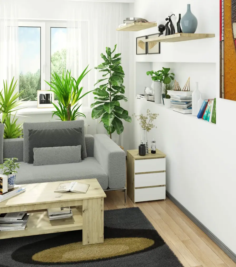 Comoda Akord CL3 40cm 3SZ (Artisan Oak/White)