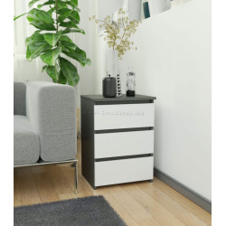 Comoda Akord CL3 40cm 3SZ (Graphite Grey/White)