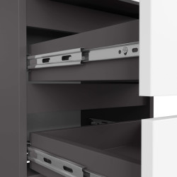 Comoda Akord CL3 40cm 3SZ (Graphite Grey/White) Thumb