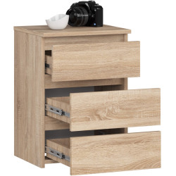 Comoda Akord CL3 40cm 3SZ (Sonoma Oak) Thumb