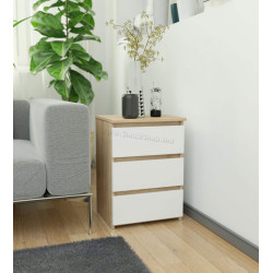 Comoda Akord CL3 40cm 3SZ (Sonoma Oak/White)