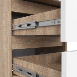 Comoda Akord CL3 40cm 3SZ (Sonoma Oak/White) Thumb