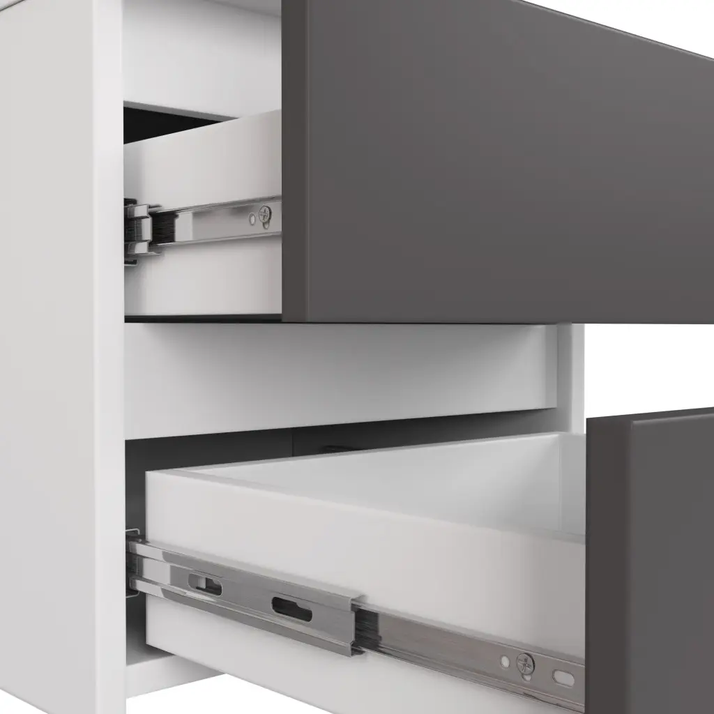 Comoda Akord CL3 40cm 3SZ (White/Graphite Grey)