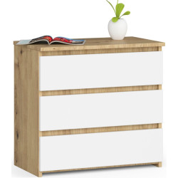 Comoda Akord CL3 60cm 3SZ (Artisan Oak/White) Thumb