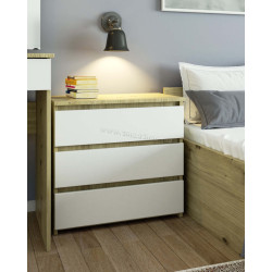 Comoda Akord CL3 60cm 3SZ (Artisan Oak/White)