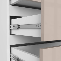 Comoda Akord CL3 60cm (White/Cappuccino Gloss) Thumb