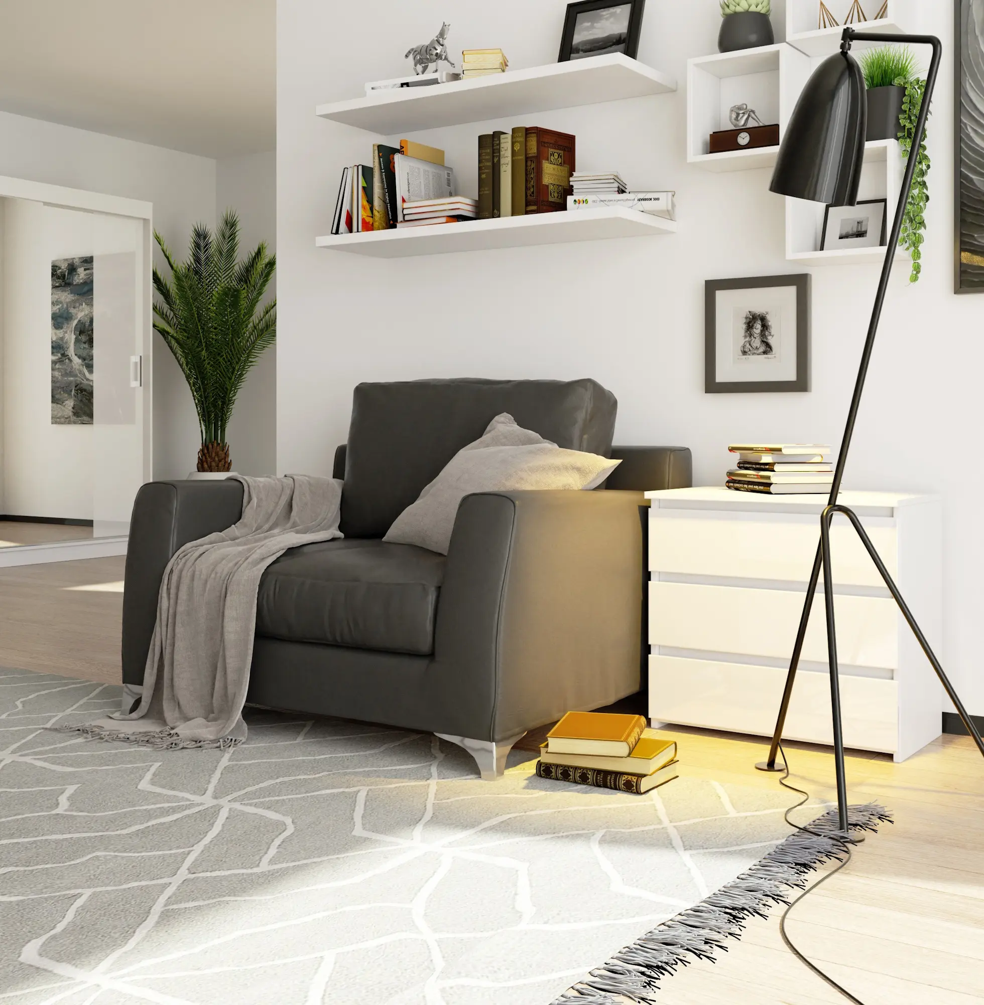 Комод Akord CL3 60см (White/Glossy White)