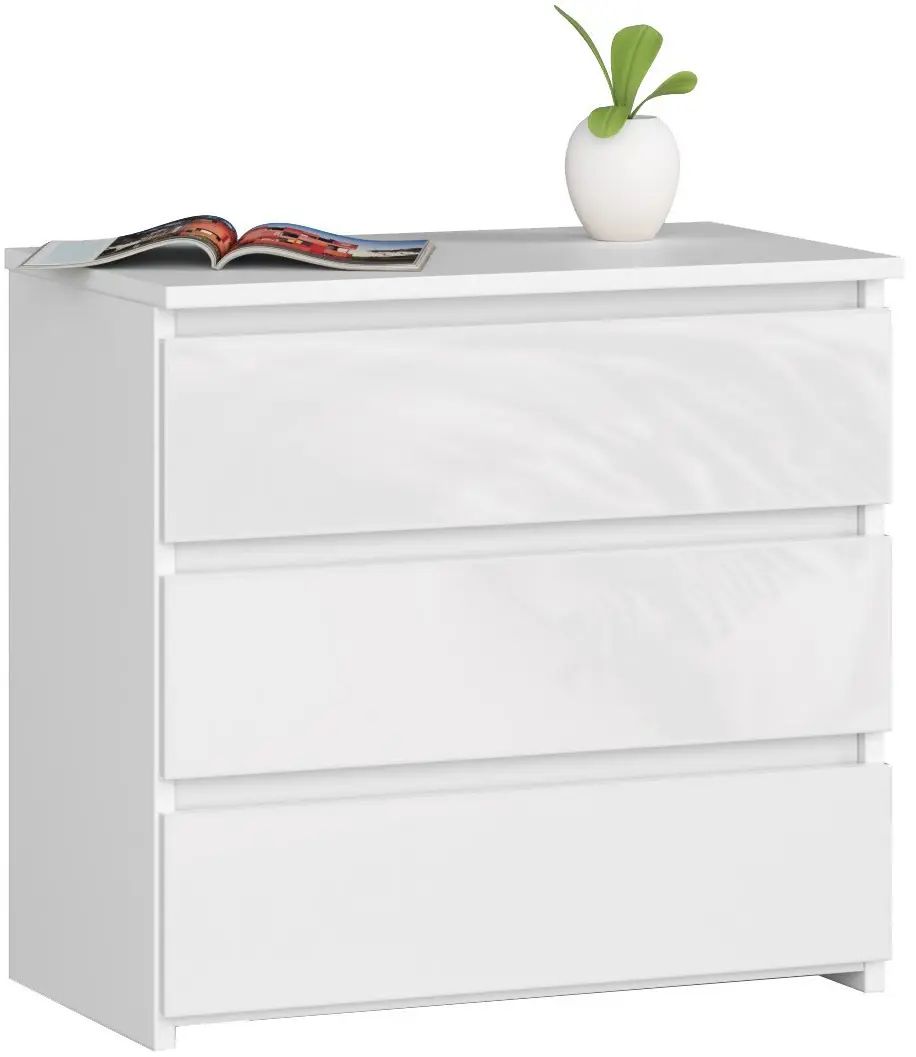 Комод Akord CL3 60см (White/Glossy White)