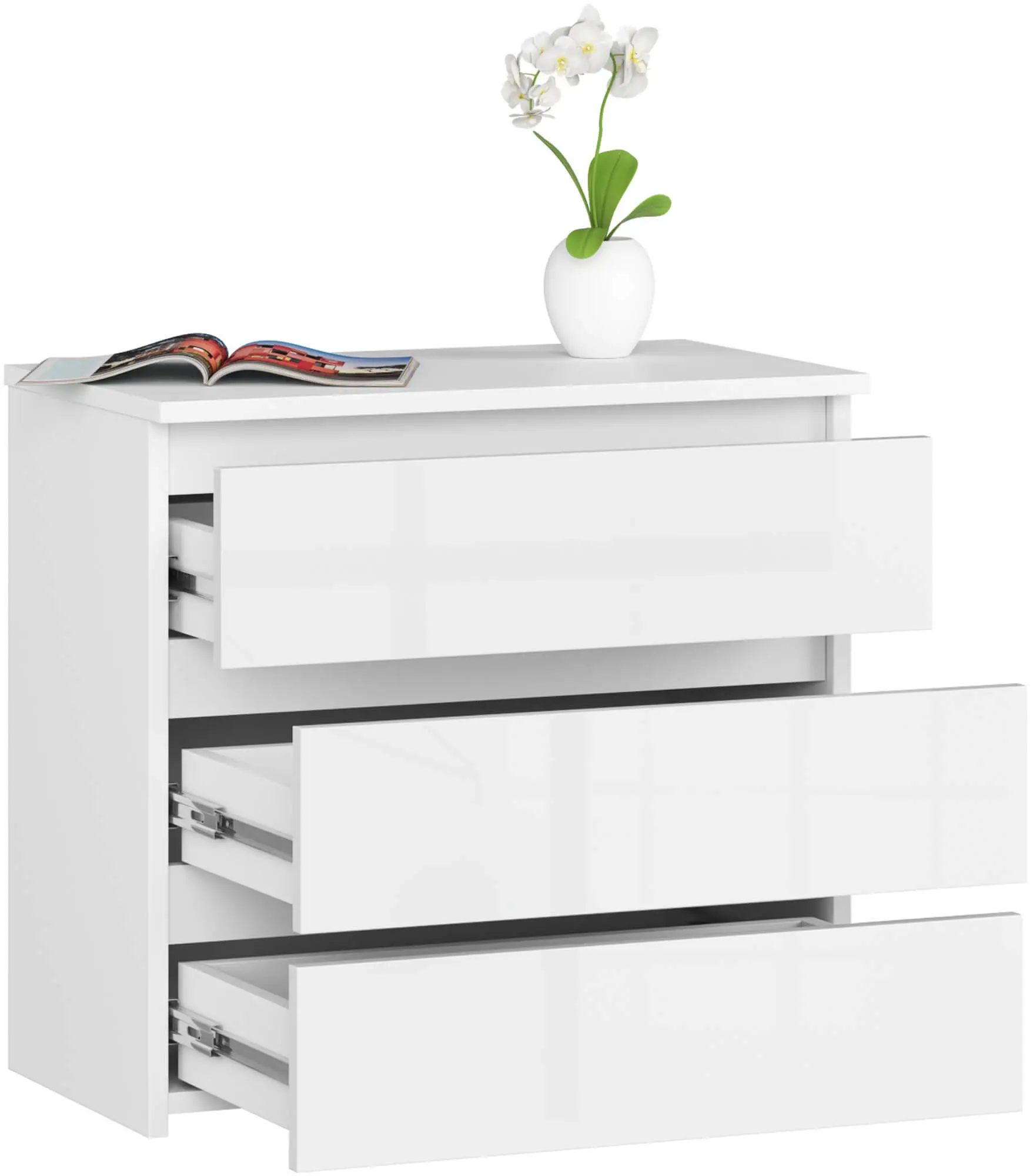 Комод Akord CL3 60см (White/Glossy White)