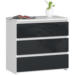 Comoda Akord CL3 60cm (White/Graphite Gloss) Thumb