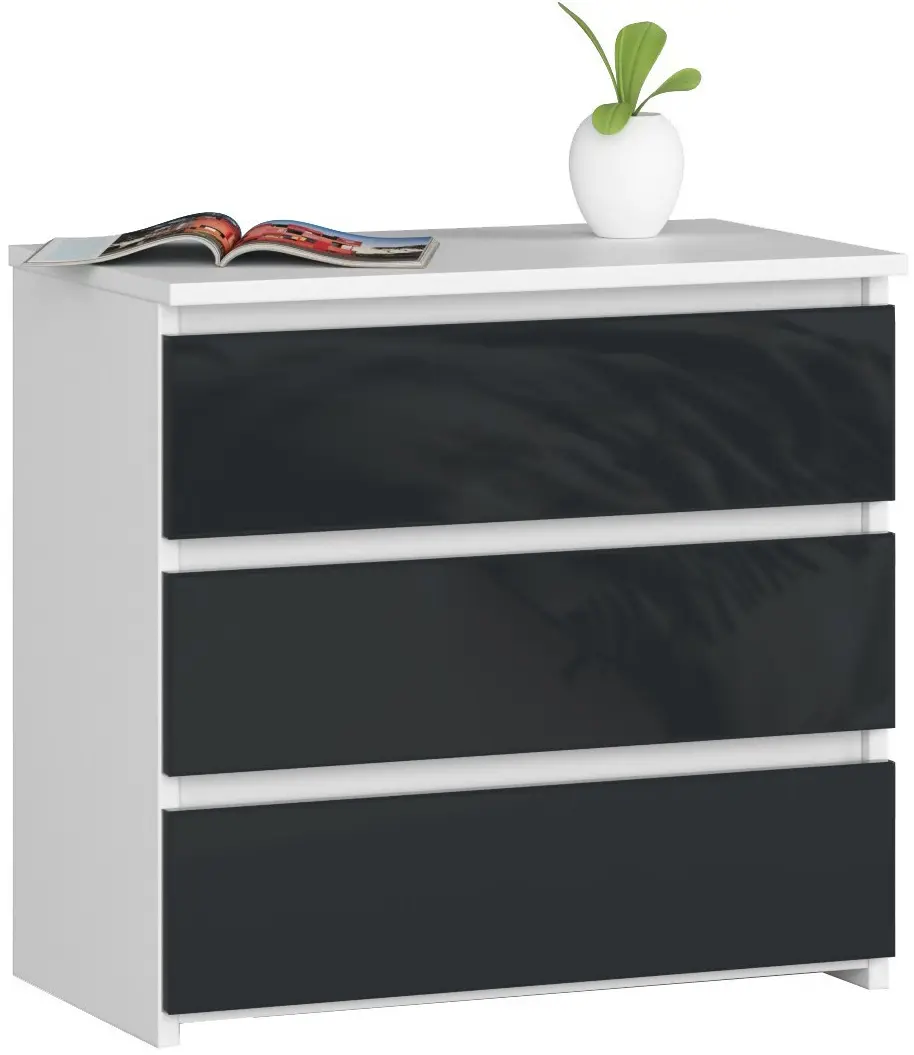 Comoda Akord CL3 60cm (White/Graphite Gloss)