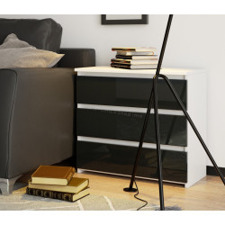 Comoda Akord CL3 60cm (White/Graphite Gloss)