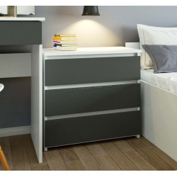 Comoda Akord CL3 60cm (White/Grey)