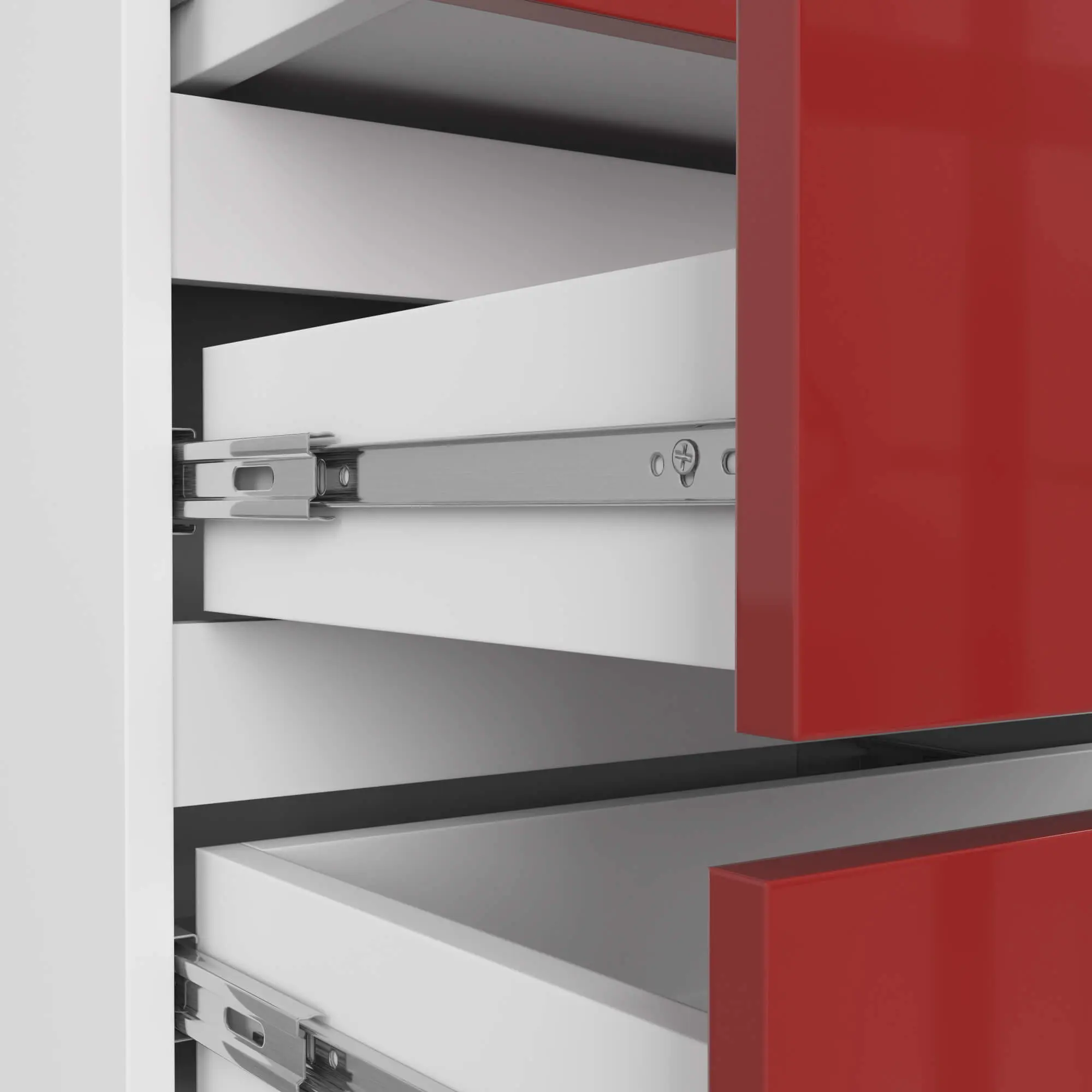 Comoda Akord CL3 60cm (White/Red Gloss)