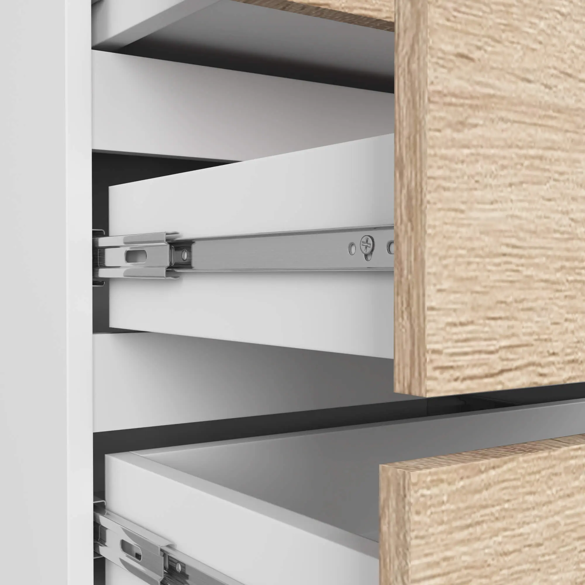 Comoda Akord CL3 60cm (White/Sonoma Oak)