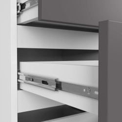 Comoda Akord CL4 40cm 4SZ (White/Graphite Grey) Thumb