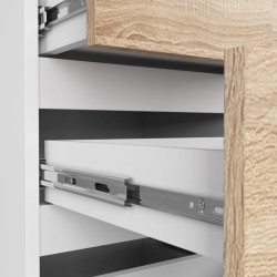 Comoda Akord CL4 40cm 4SZ (White/Sonoma Oak) Thumb