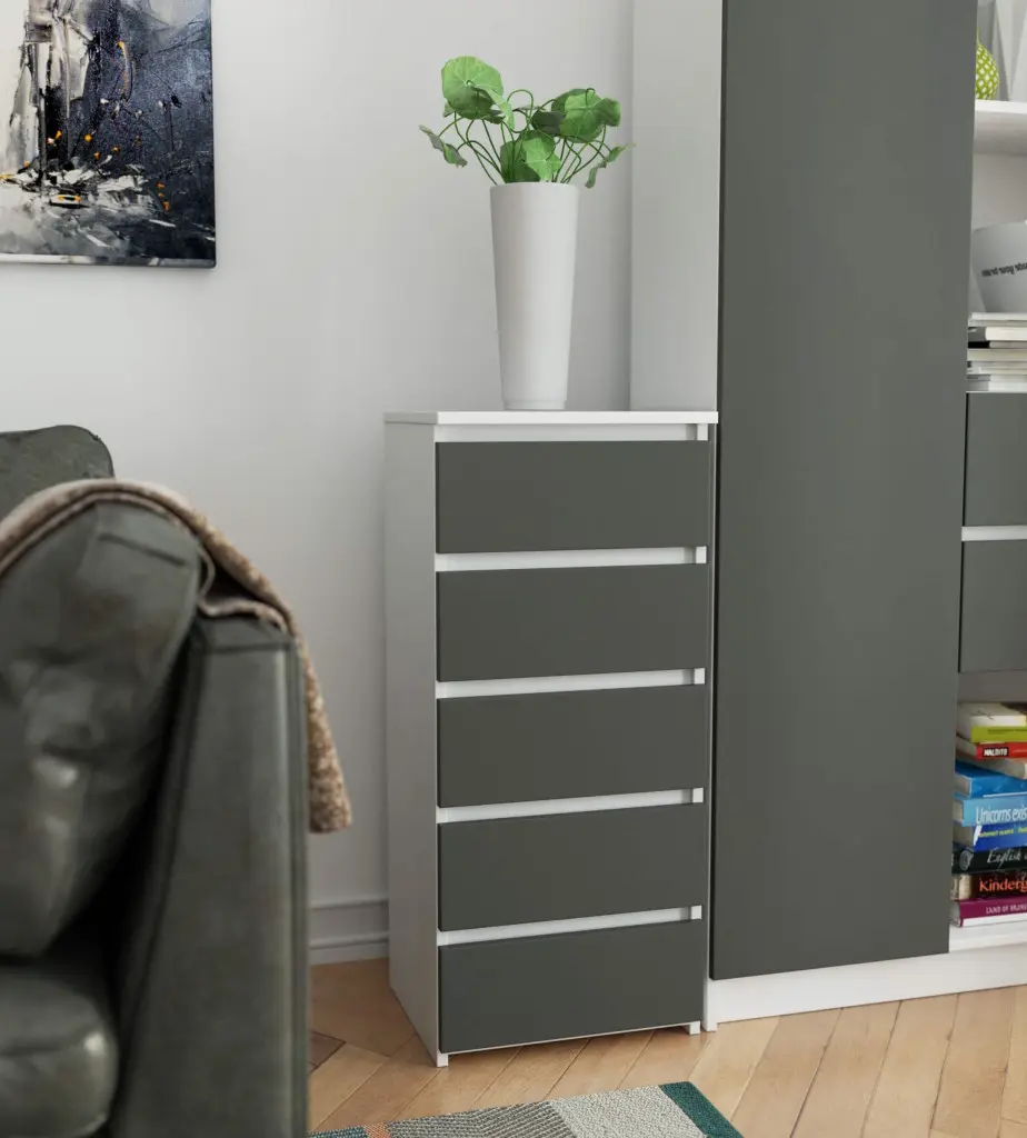 Комод Akord CL5 40cm (Graphite Gray/White)