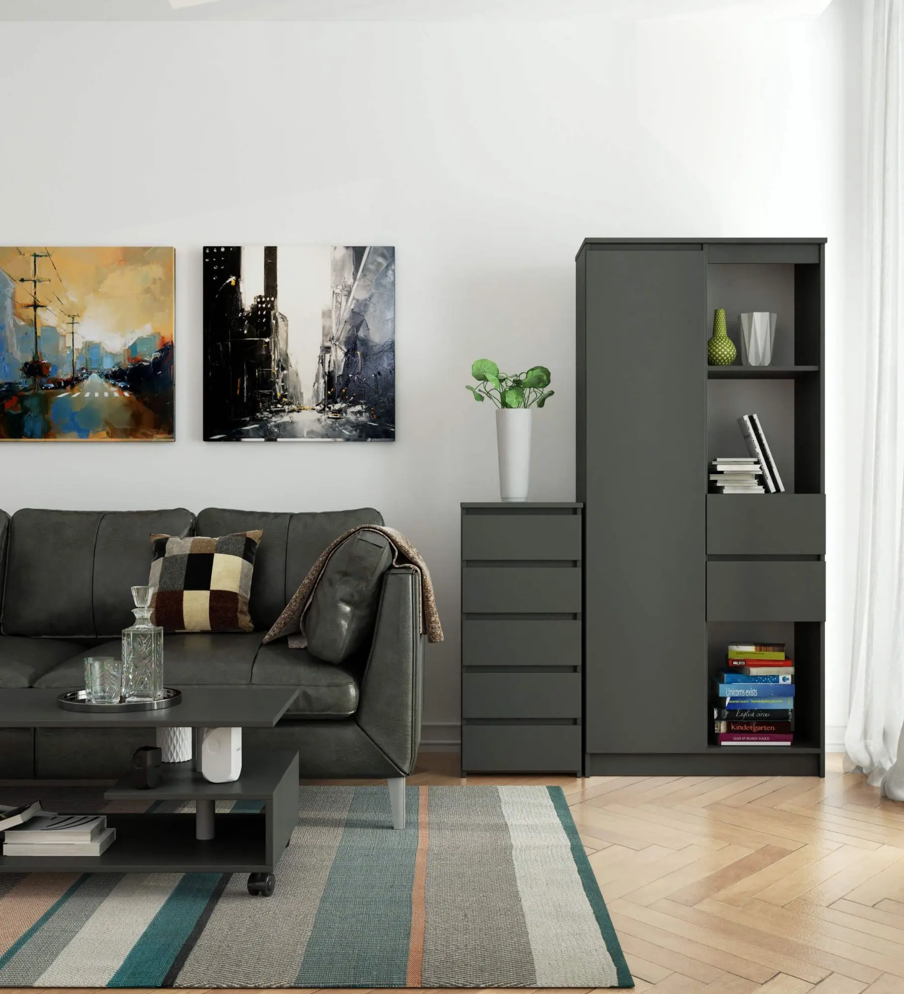 Comoda Akord CL5 40cm 5SZ (Graphite Grey)