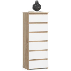 Comoda Akord CL6 40cm (Sonoma Oak/White) Thumb